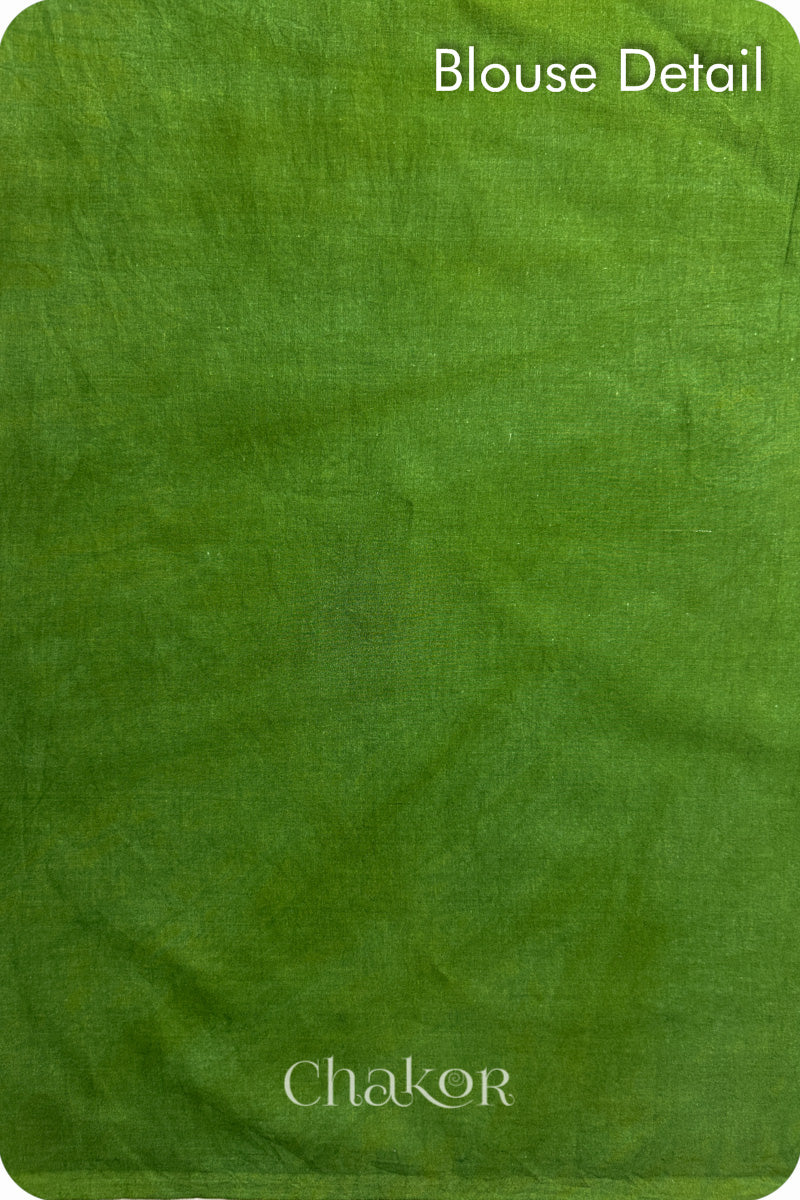 Mehendi Green Bandhani Mul Cotton Saree