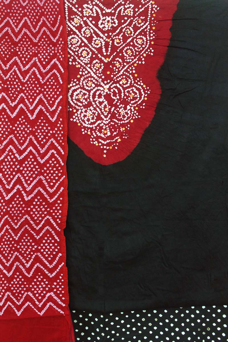 Bandhani Cotton Kurta Set Fabric 