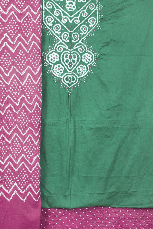 Bandhani Cotton Kurta Set Fabric 