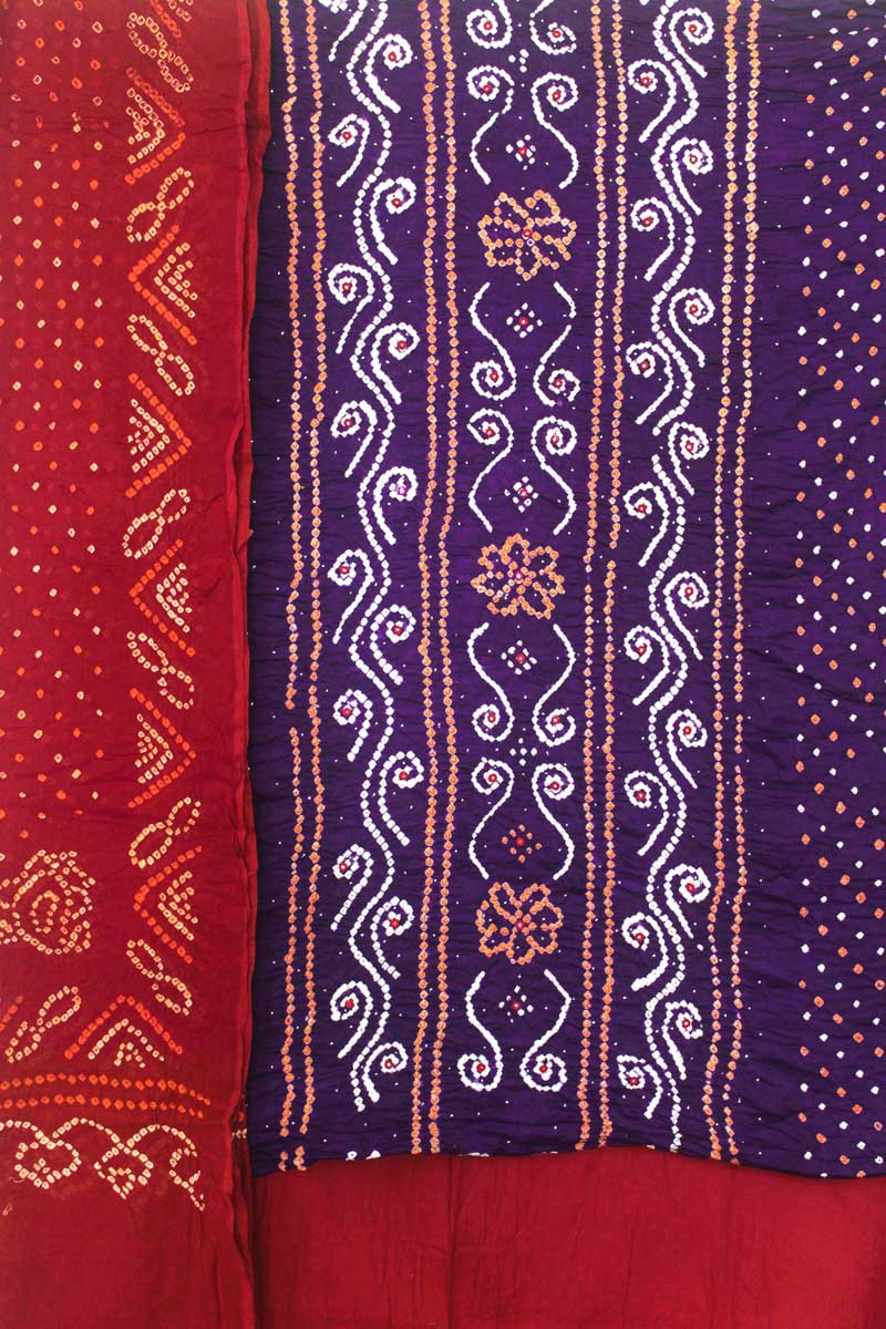 Bandhani Cotton Kurta Set Fabric 