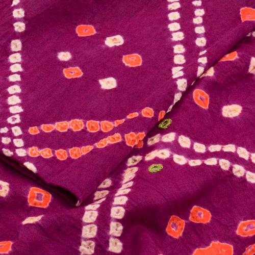 Bandhani Cotton Kurta Set Fabric 