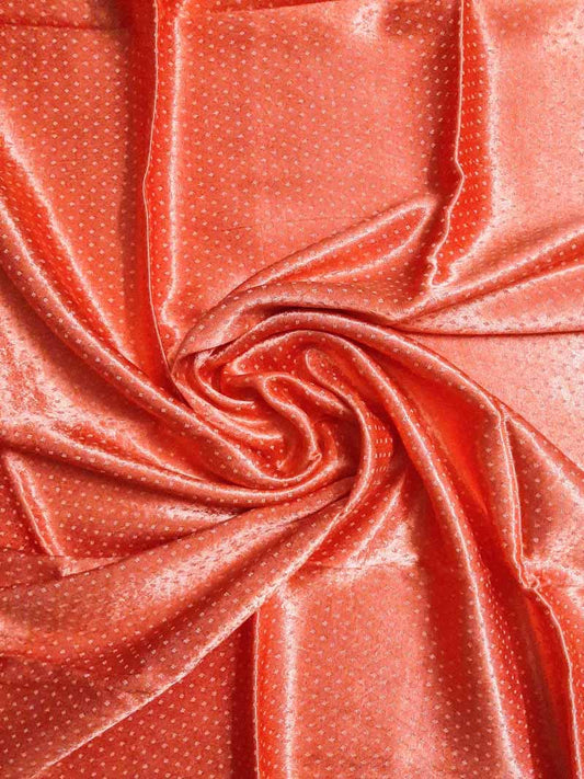 Peach  Mashru Blouse Fabric