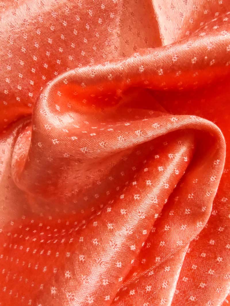 Peach  Mashru Blouse Fabric