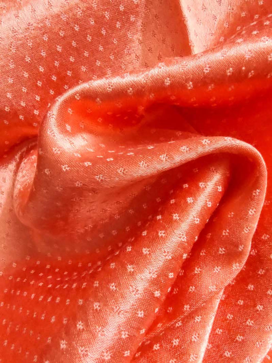 Peach Mashru Fabric Length - 3 mtr