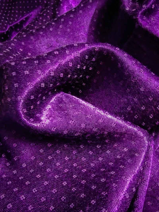 Purple Mashru Fabric Length - 2.75 mtr