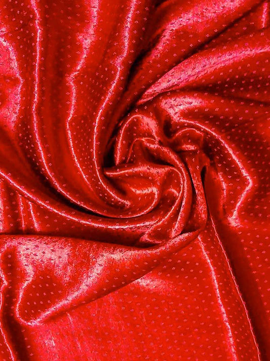 Red Mashru Blouse Fabric