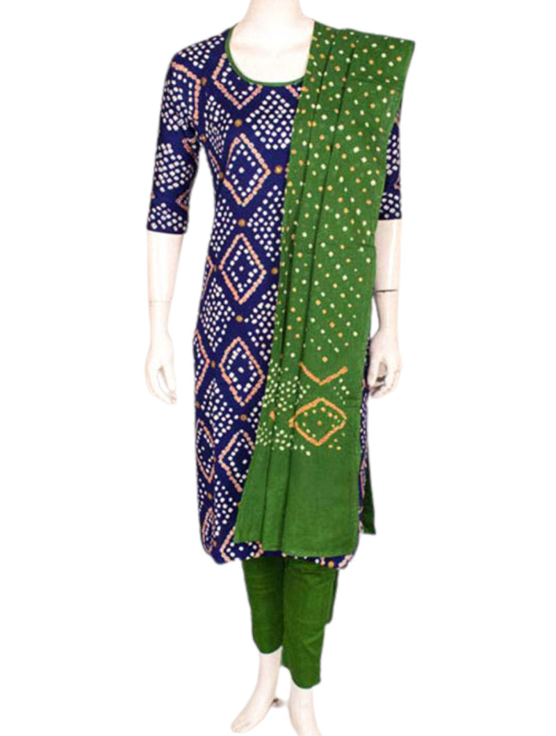 Blue Mehendi Kurta Set with dupatta